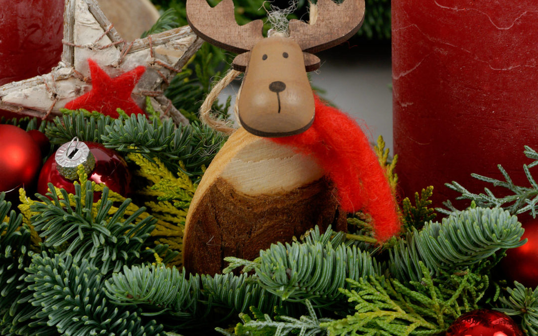 Composition florale Noël à Woerth
